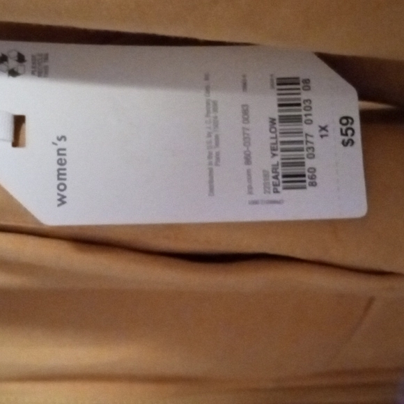 Stylus Lightweight Velvet Soft Jacket in Plus Size 1Xl In Soft Mustard NWT - Picture 6 of 8